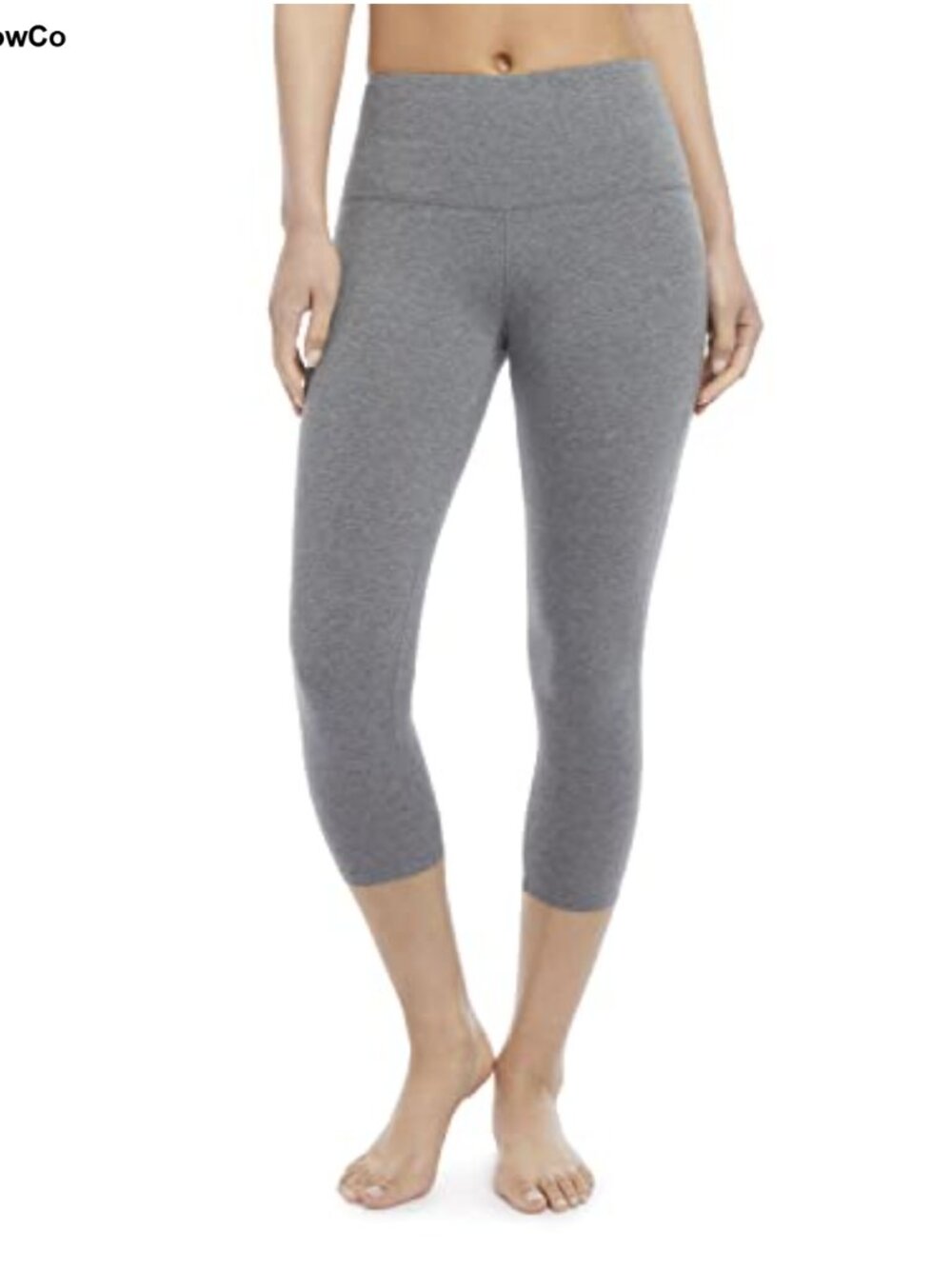 Cotton Stretch Capri Leggings with Wide Waistband